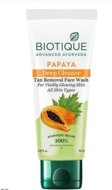 BIOTIQUE Papaya Deep Cleanse Tan Removal Face wash 50ml