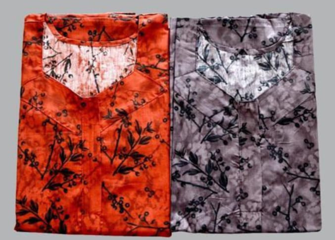 Women's 100% Cotton Printed Maternity Wear Maxi Length Nighties