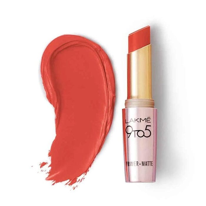 Lakme 9 to 5 Primer+ Matte Lip Color (Brick Blush)