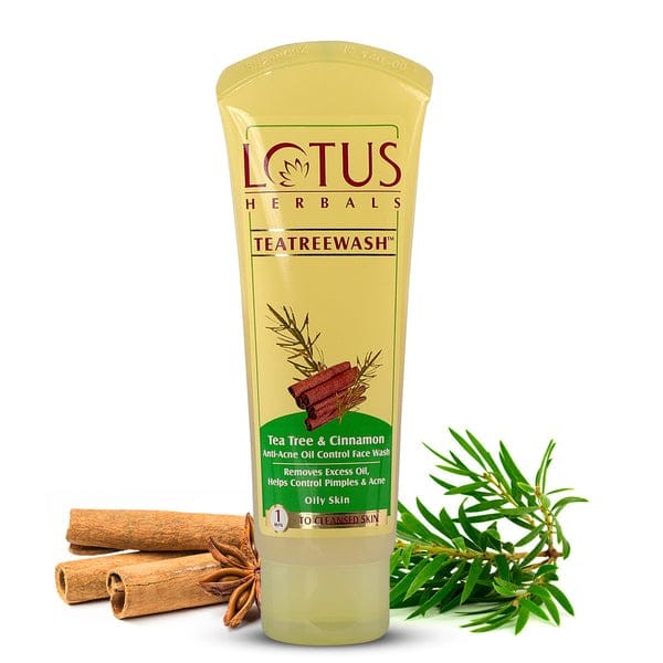 Lotus Herbal TEATREEWASH TEA TREE & Cinnamon Anti- Acne Oil Control Face Wash