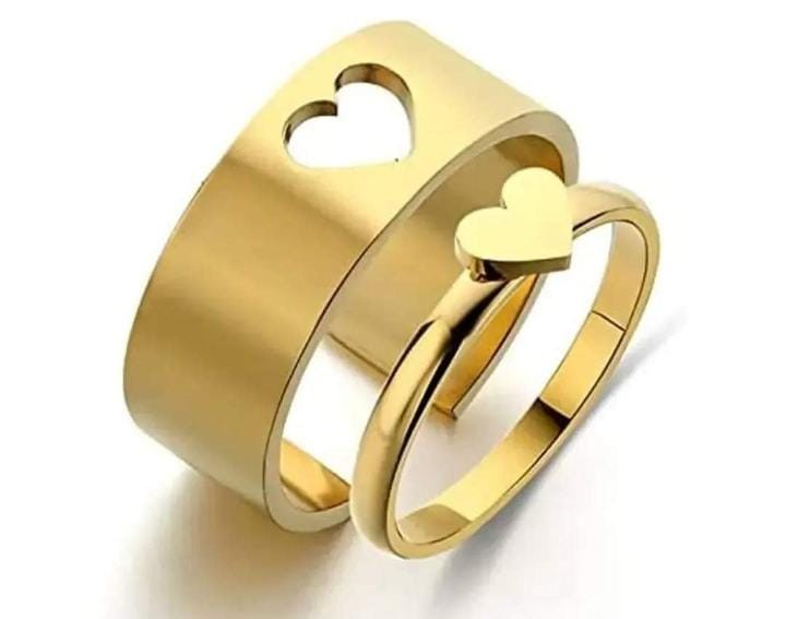 Vembley stunning silver/gold couple ring matching wrap finger ring for men and women price