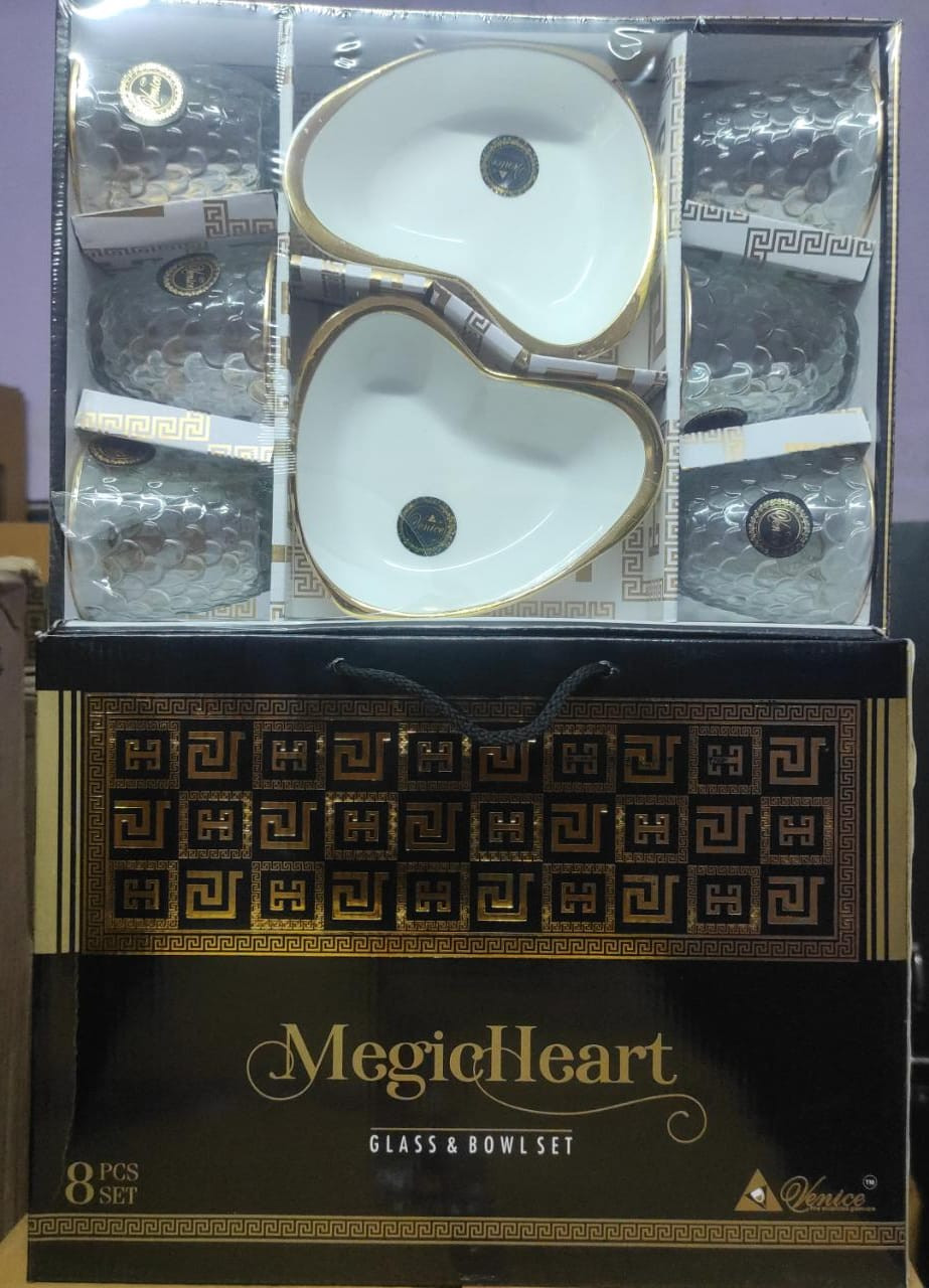 Magic Heart Glass & Bowl Set