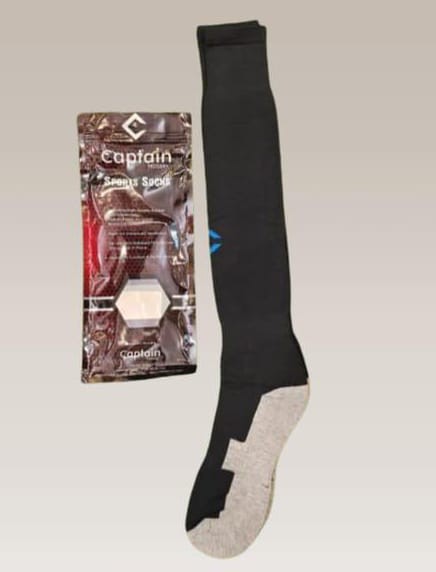 Captain Sport Socks Of Free Size Of Black Colour