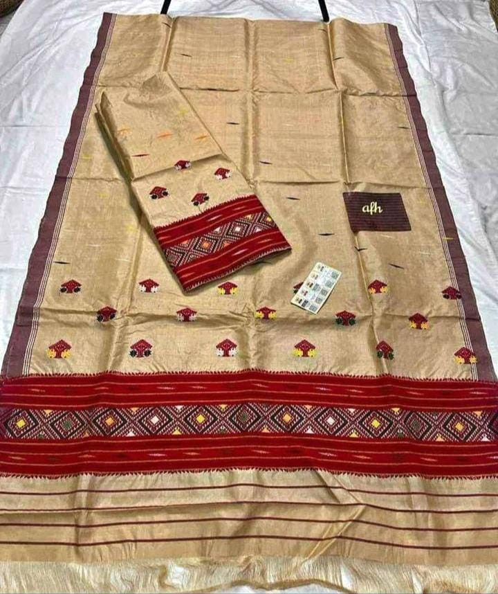 Mix Tose Mekhla Sador Saree With Blouse