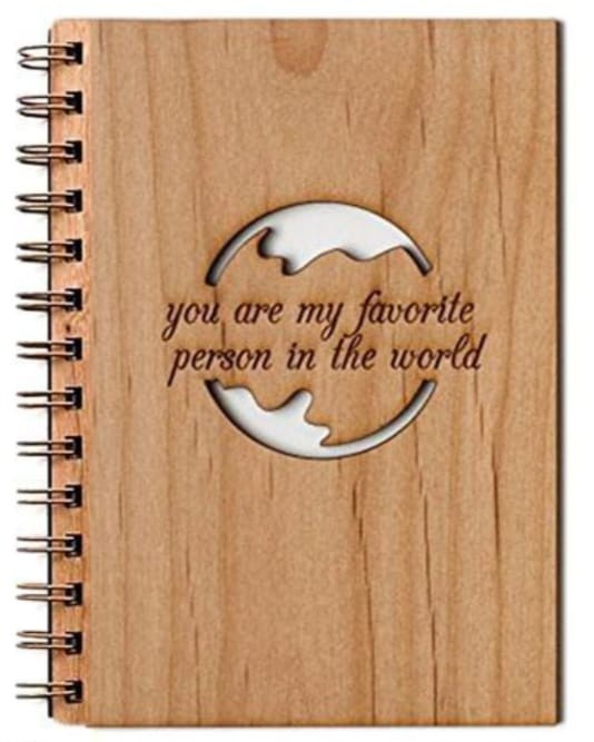 Wooden Diary Notebook