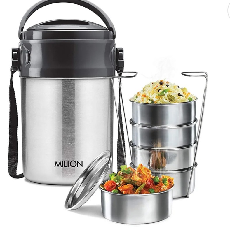 Milton Steel On Lunch Box (5 Container)