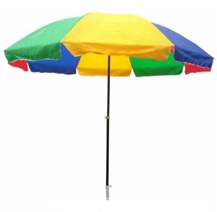 Sun Protection Water Proof Fabric Polyester Garden Umbrella for Beach Lawn (Multicolor)