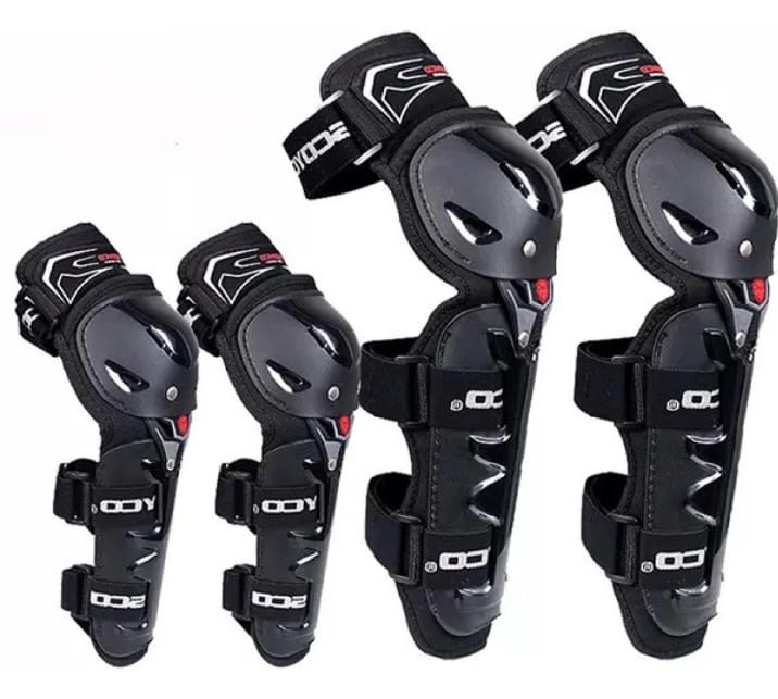 SCOYCO K11-1 Adjustable Knee and Shin Guards Protection Guard with Pads Flexible Breathable High-Impact Knee Pads for Motorcycle/Bike Knee Guard