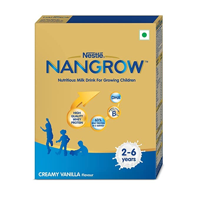 Nangrow Nutritious Milk Drink for Growing Children, Creamy Vanilla, 400g , 2-6 Years