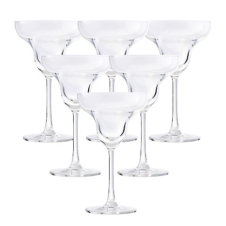 Ocean Fine Rim Margarita Glass Set, 345ml, Set of 6