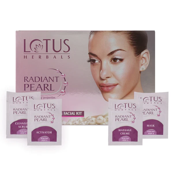 Lotus Herbal RADIANT PEARL Cellular Lightening Salon Grade Single FACIAL KIT