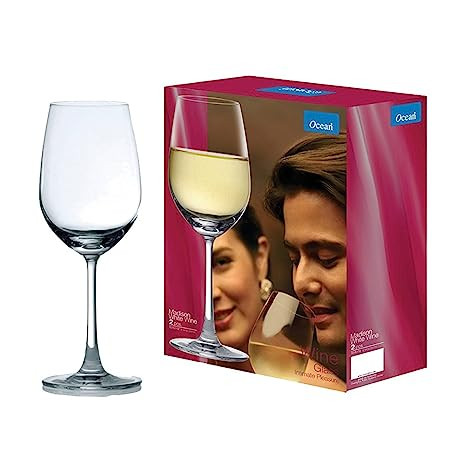 Ocean Fine Rim Madison White Wine Glass Set, 350ml, Set Of 2