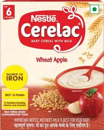 Nestle Cerelac Wheat Apple Cereal  (300 g, 6+ Months)