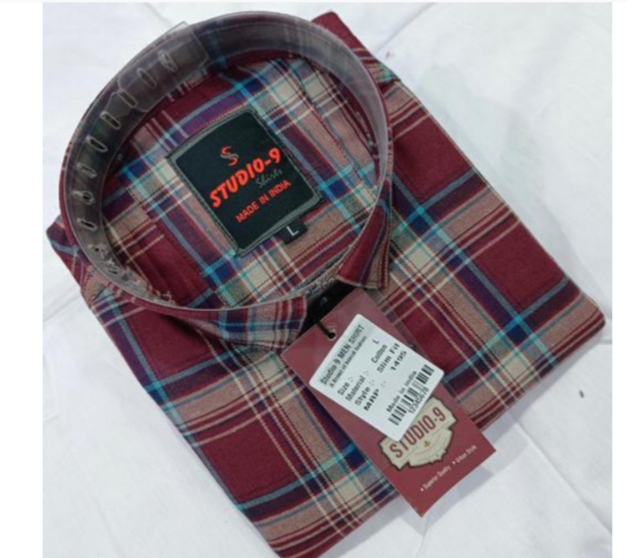 Studio 9 Full Sleeve Check Shirt For Men Size:Xl