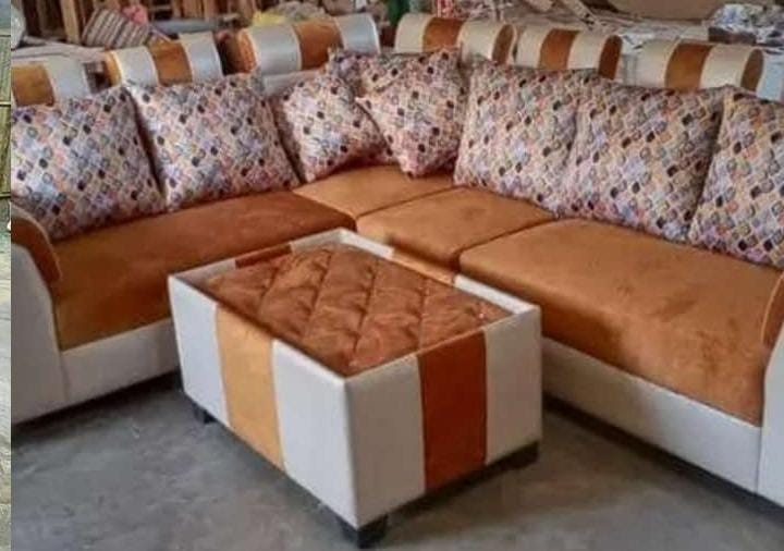 Neno Fabric 6seater Sofa With 6 Pillow And 1 Table