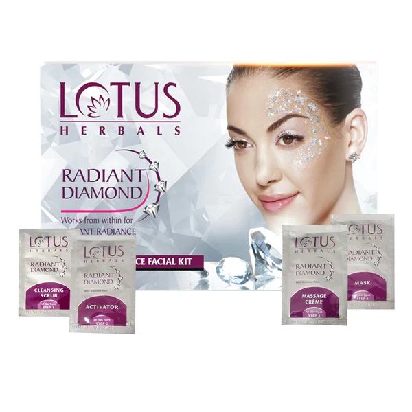 Lotus Herbal RADIANT DIAMOND Cellular Radiance Salon Grade Single FACIAL KIT