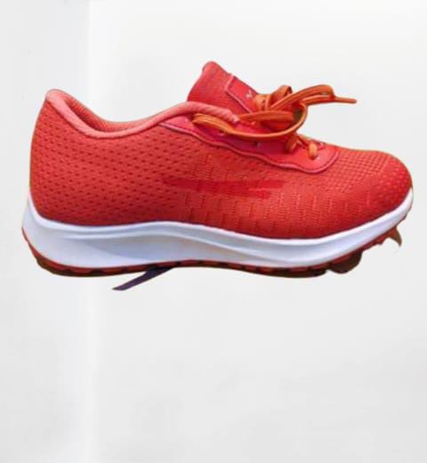 Running Shoes For Men In Red And Antique White Colours