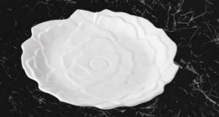 servewell Rose Salad  Platters In White Pack Of 1