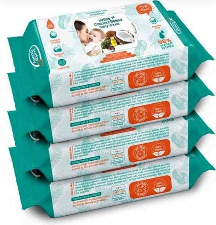 Coconut Based Skincare Wet wipes Pack of 4