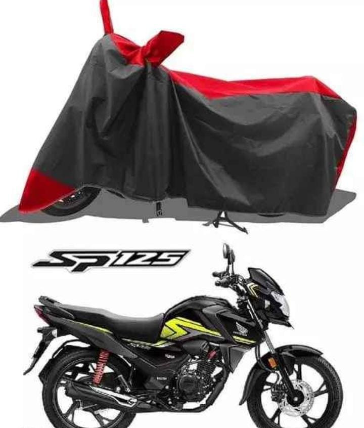 Two Wheeler Cover For Honda(Black & Red)