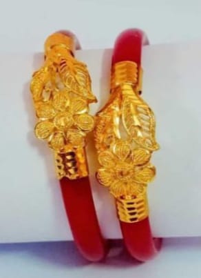 Gold Plated Bracelet pola Bangle