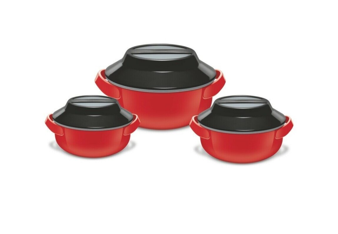 Milton Microwave 3pcs Set Casserole (500/1000/1500ml)
