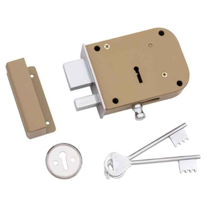 Atom 4 inch 2 in 1 deadbolt main door lock with 2 reversible keys, WDL4