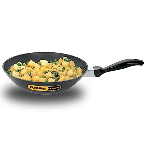 Hawkins Non Stick Deep-Fry Pan, Kadai (NDL20) Kadhai 26 cm diameter 2 L capacity  (Hard Anodised, Non-stick)