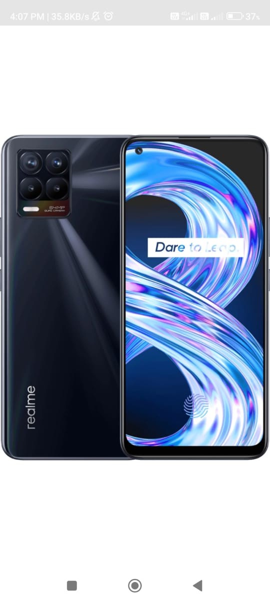Realme 8 (128 GB Storage & 8 GB RAM) Colour Black