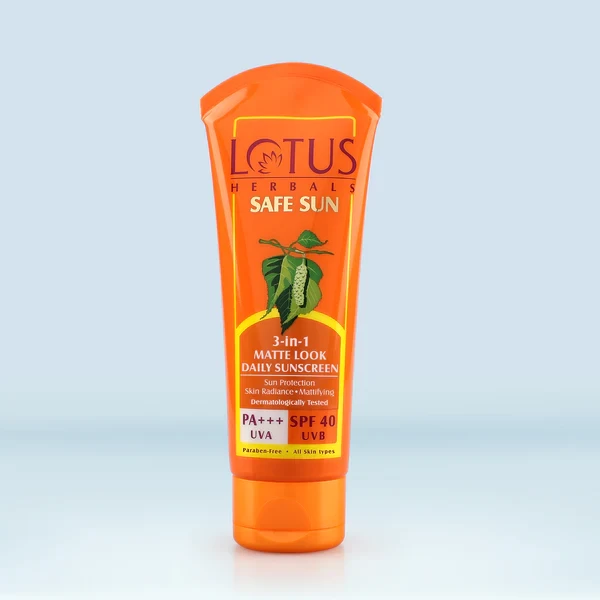 Lotus Herbal Safe Sun 3 In 1 Matte-Look Daily Sunscreen SPF 40 PA+++