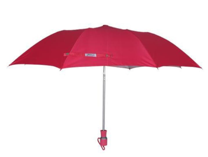 2 Fold mono silver manual open umbrella for men women