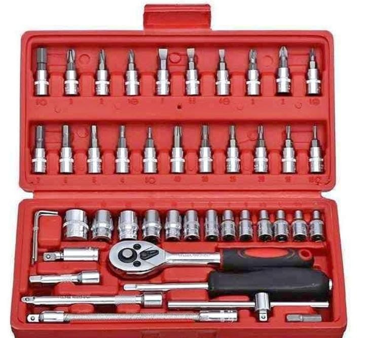 Hardware tools - 46 in 1 multi purpose combination socket tool kit