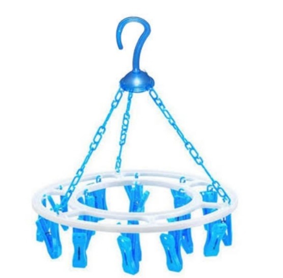 Plastic Round Cloth Drying Stand Hanger With Clips