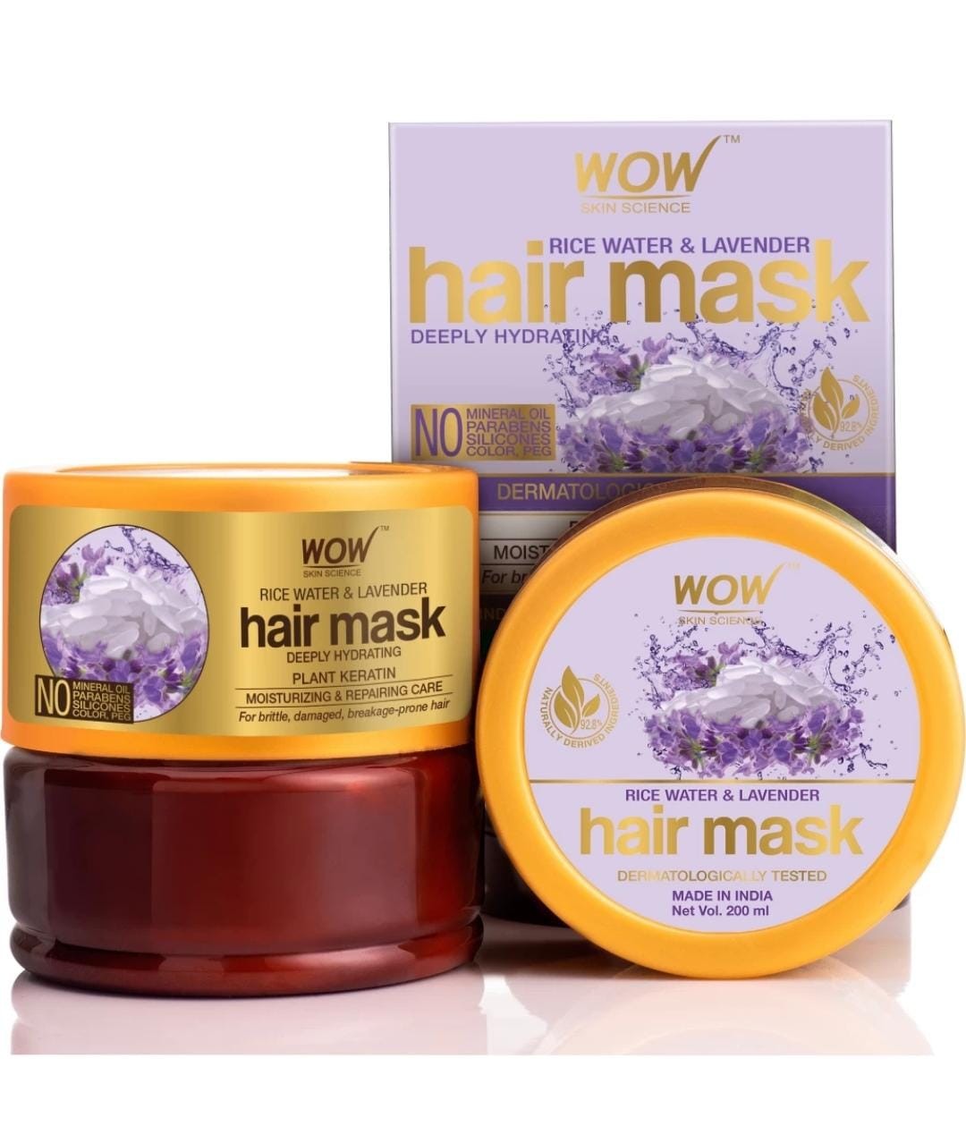 WOW Rice Water & Lavender Hair Mask