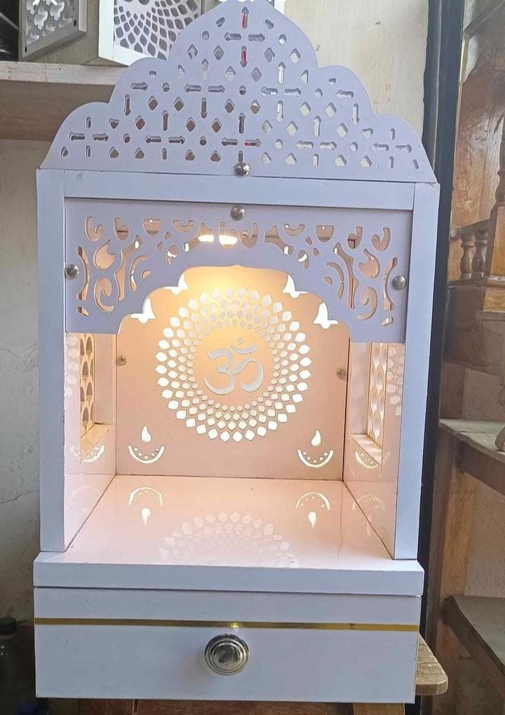 Modern singhasan (temples). Material - waterproof plywood A grade sunmica wood plastic compost, stainless steel fittings LED Lights