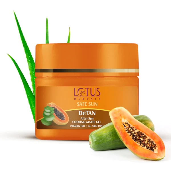 Lotus Herbal Safe Sun DeTan After Sun Cooling Matte Gel