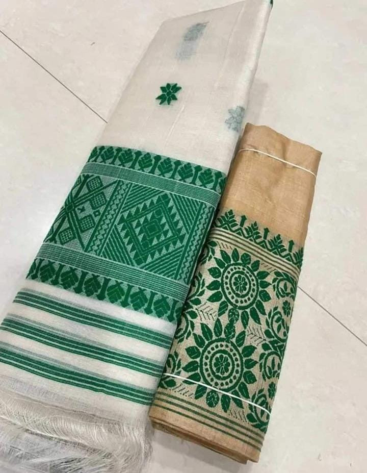 Pure Noni Sador & Pur Toss Mekhla Saree With Blouse