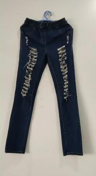 Girls Skinny Mid Rise Blue Jeans
