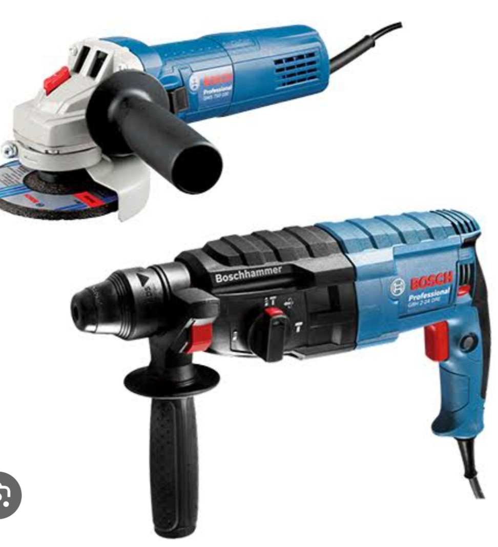 Bosch Rotary Hammer+Angle Grinder GBH 2-24 DRE+GWS 750 professional