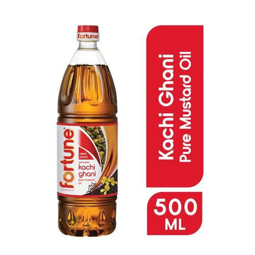 Fortune Kachi Ghani Mustard Oil Plastic Bottle(500 ML)