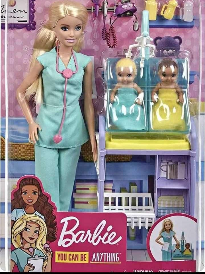 Barbie doll With 2 Baby Doll Set