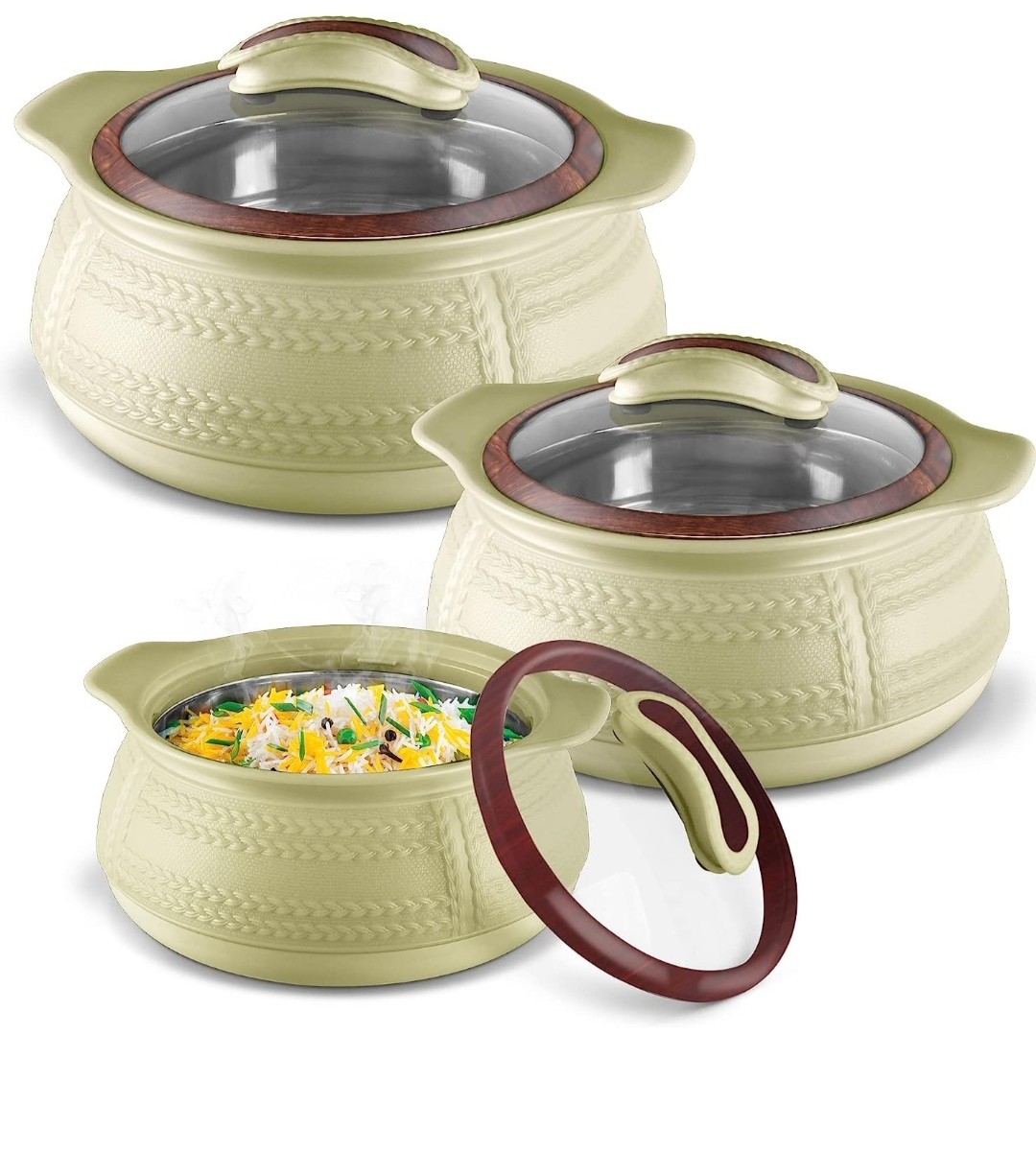 Milton New Weave 3Pcs Set Casserole (500/1000/1500ml)