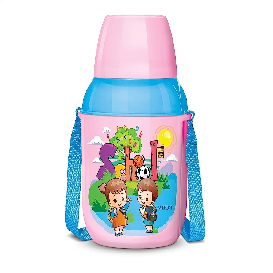 Milton Steel Swift 400/600 Insulated School Kids Bottle with Inner Steel, 400 ml, Light Pink/Blue/Light Green
