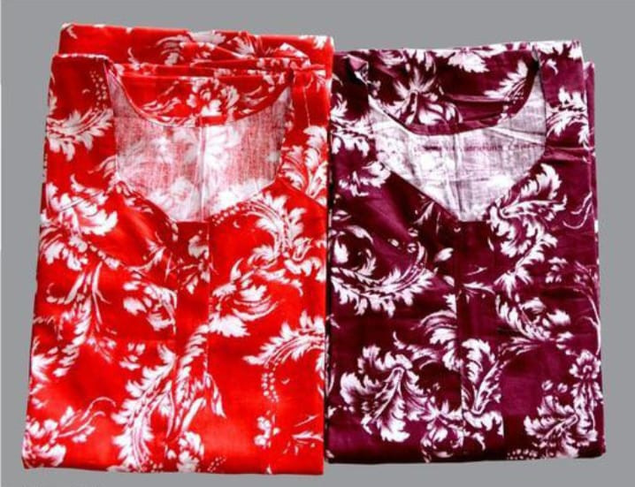 Women's 100% Cotton Nighty Maternity Wear Maxi Length Nighties