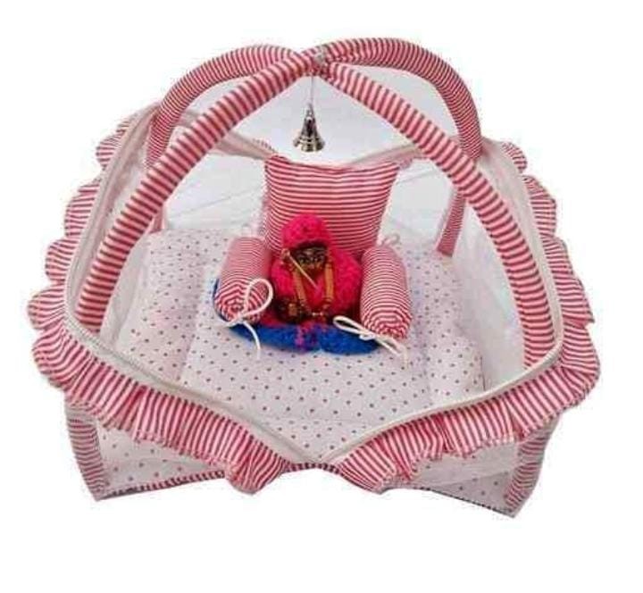 Baby's Sleeping Bed With Pillow and Mosquito Protection