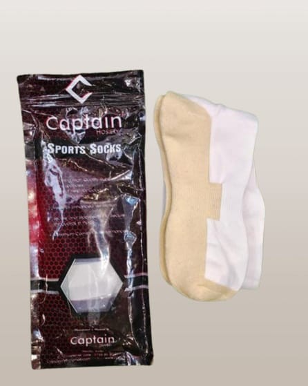 Captain Sports Socks Of Free Size Of White Colour
