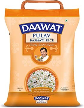 Daawat Pulav, Long Grains, Fluffy Basmati for finest Pulav, 5 Kg