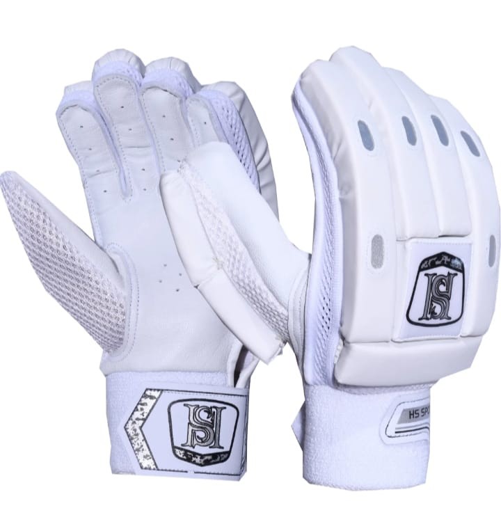 White Cricket Batting Hand Gloves
