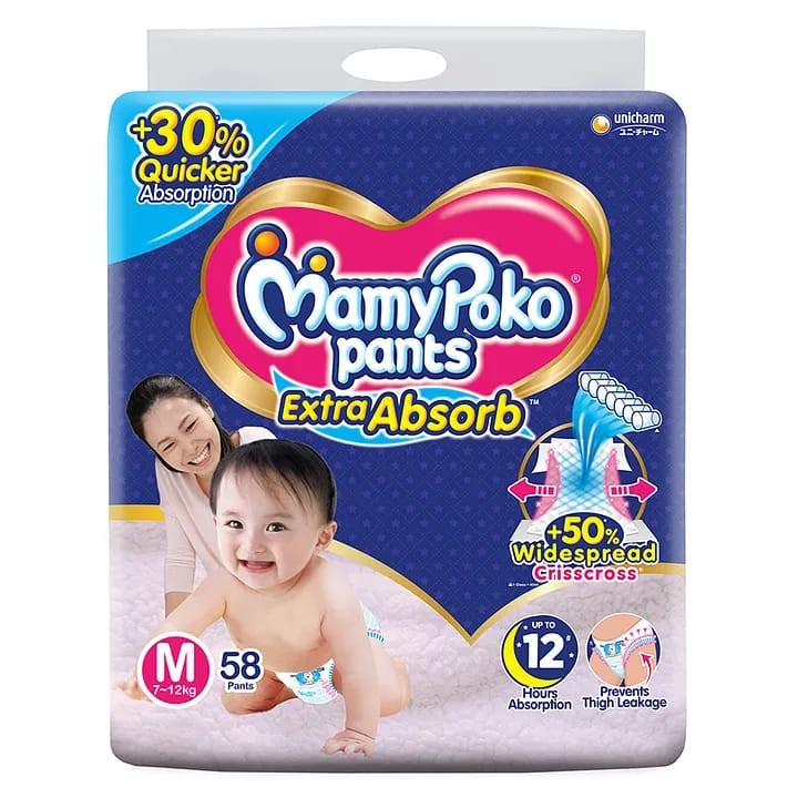 Mamy poko pants Extra Absorb Diaper (size- m, 58pic)
