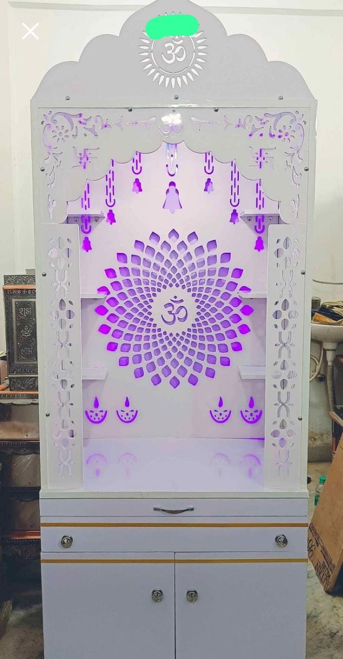 Modern singhasan (temples). Material - waterproof plywood A grade sunmica wood plastic compost, stainless steel fittings LED Light